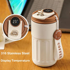 Smart Temperature Display Thermos Bottle – 450ml